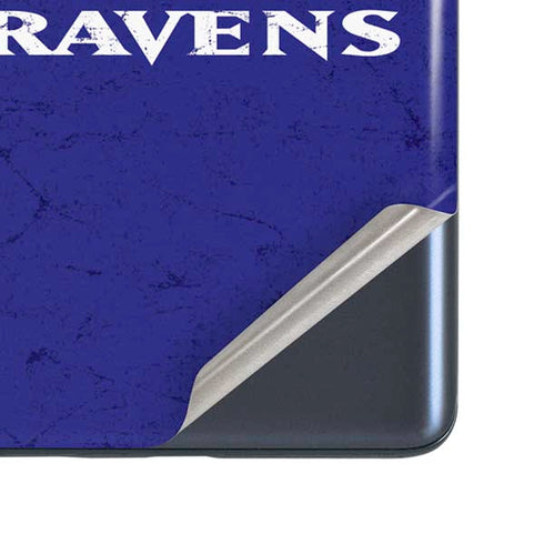 NFL Baltimore Ravens Distressed Galaxy S20 Fan Edition Skin