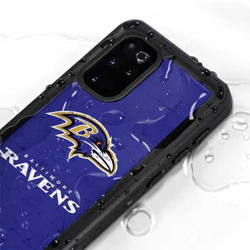 NFL Baltimore Ravens Distressed Galaxy S20 Plus Waterproof Case