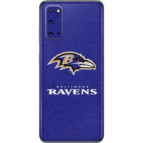 NFL Baltimore Ravens Distressed Galaxy S20 Skin