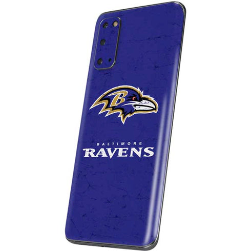 NFL Baltimore Ravens Distressed Galaxy S20 Skin