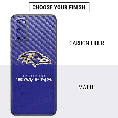 NFL Baltimore Ravens Distressed Galaxy S20 Skin