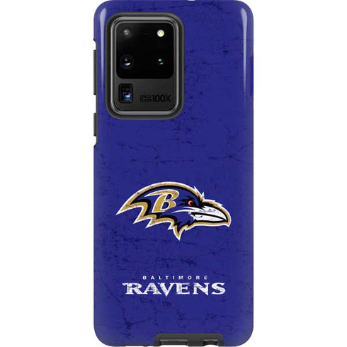 NFL Baltimore Ravens Distressed Galaxy S20 Ultra 5G Pro Case