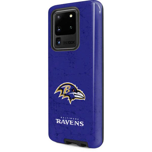 NFL Baltimore Ravens Distressed Galaxy S20 Ultra 5G Pro Case