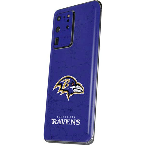 NFL Baltimore Ravens Distressed Galaxy S20 Ultra 5G Skin