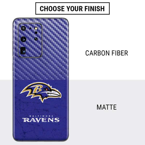 NFL Baltimore Ravens Distressed Galaxy S20 Ultra 5G Skin