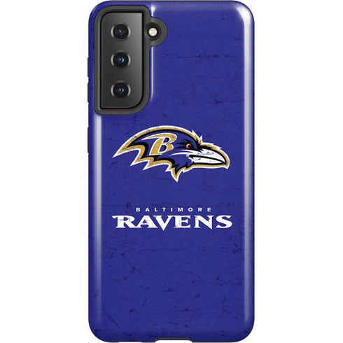 NFL Baltimore Ravens Distressed Galaxy S21 5G Pro Case