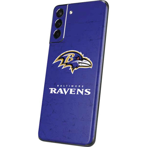 NFL Baltimore Ravens Distressed Galaxy S21 5G Skin
