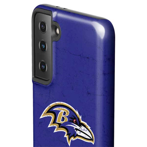NFL Baltimore Ravens Distressed Galaxy S21 FE Pro Case