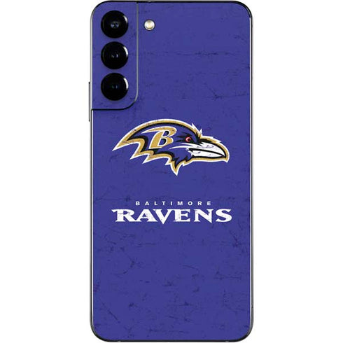 NFL Baltimore Ravens Distressed Galaxy S22 Plus Skin