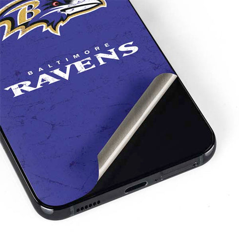NFL Baltimore Ravens Distressed Galaxy S22 Plus Skin