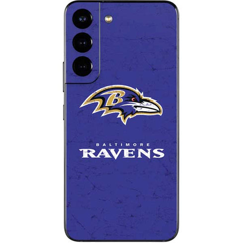 NFL Baltimore Ravens Distressed Galaxy S22 Skin