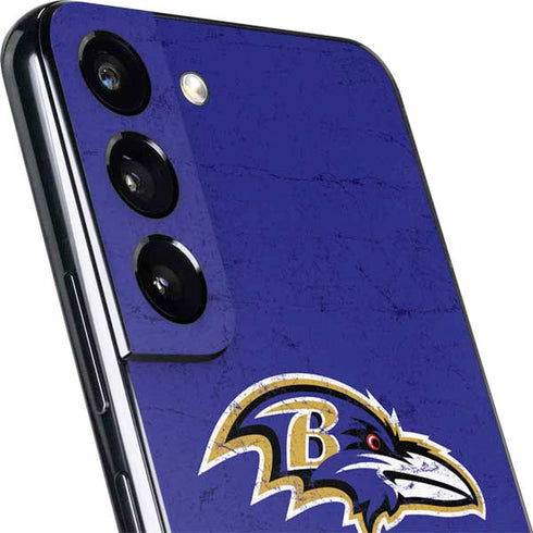 NFL Baltimore Ravens Distressed Galaxy S22 Skin