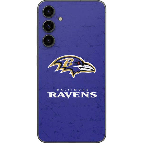 NFL Baltimore Ravens Distressed Galaxy S23 FE Skin