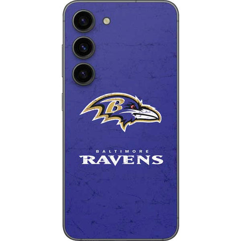NFL Baltimore Ravens Distressed Galaxy S23 Skin