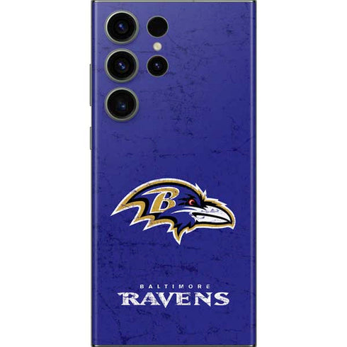 NFL Baltimore Ravens Distressed Galaxy S23 Ultra Skin