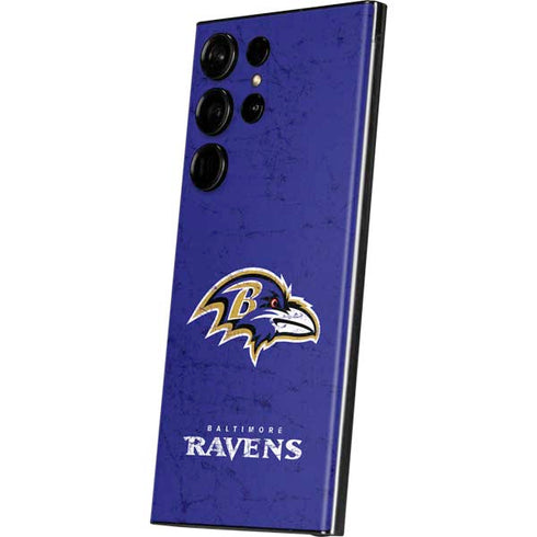 NFL Baltimore Ravens Distressed Galaxy S23 Ultra Skin