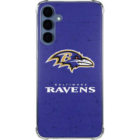 NFL Baltimore Ravens Distressed Galaxy S24 Clear Case