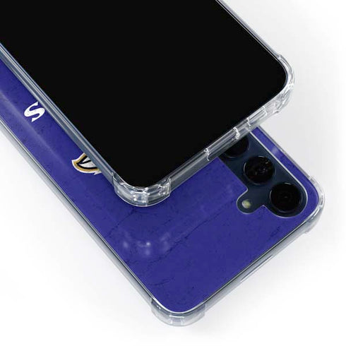 NFL Baltimore Ravens Distressed Galaxy S24 Clear Case