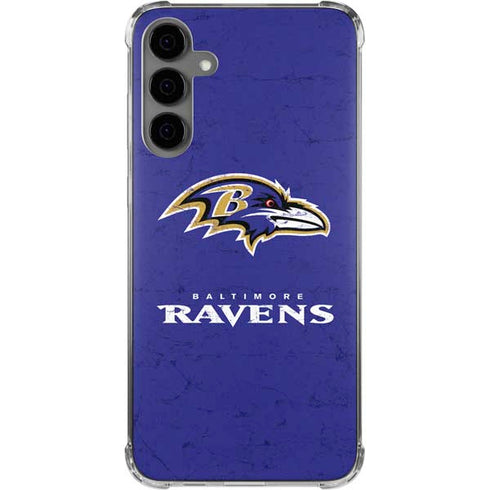 NFL Baltimore Ravens Distressed Galaxy S24 Plus Clear Case
