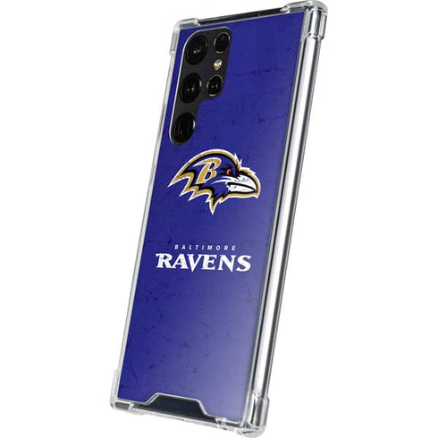 NFL Baltimore Ravens Distressed Galaxy S24 Ultra Clear Case