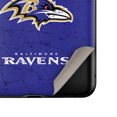 NFL Baltimore Ravens Distressed Galaxy Z Flip Skin
