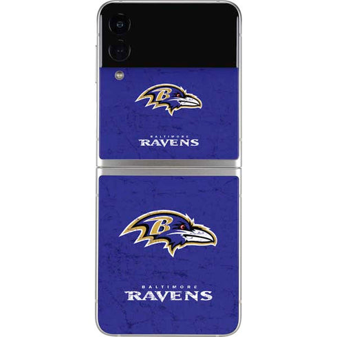 NFL Baltimore Ravens Distressed Galaxy Z Flip4 5G Skin