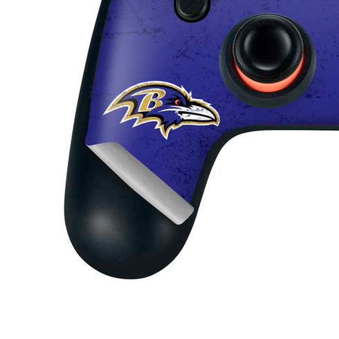NFL Baltimore Ravens Distressed Google Stadia Controller Skin