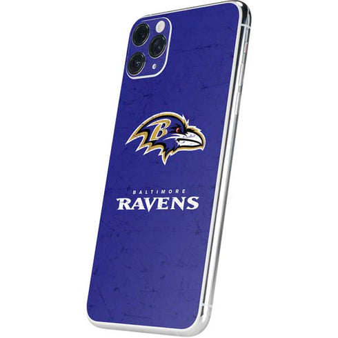 NFL Baltimore Ravens Distressed iPhone 11 Pro Max Skin