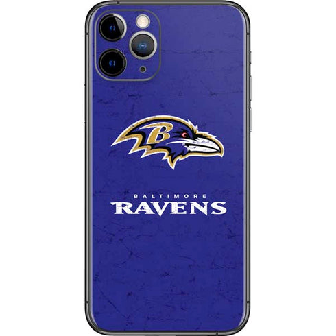 NFL Baltimore Ravens Distressed iPhone 11 Pro Skin