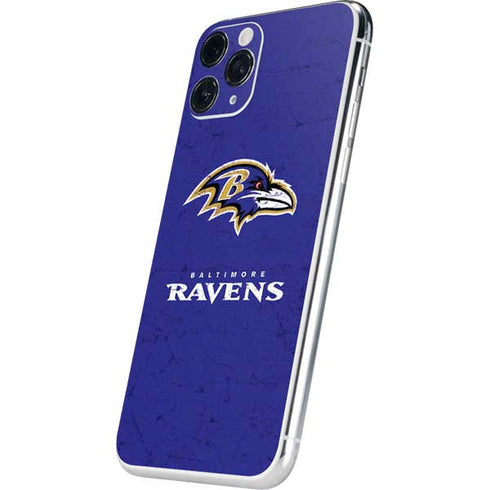 NFL Baltimore Ravens Distressed iPhone 11 Pro Skin