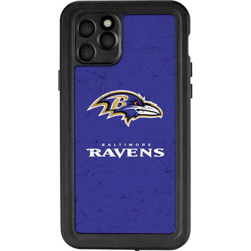 NFL Baltimore Ravens Distressed iPhone 11 Pro Waterproof Case