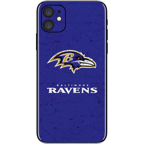 NFL Baltimore Ravens Distressed iPhone 11 Skin