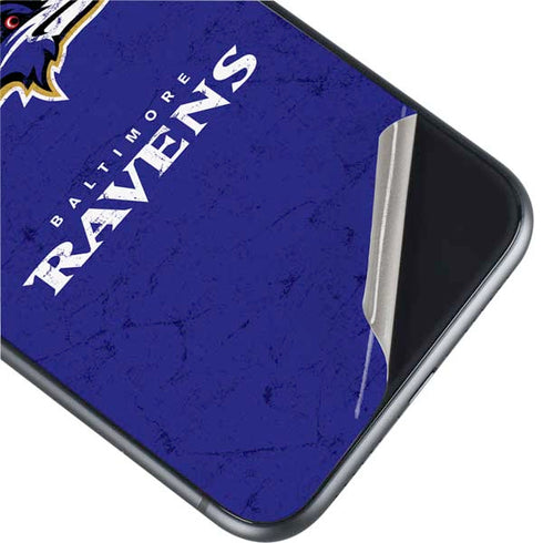 NFL Baltimore Ravens Distressed iPhone 11 Skin