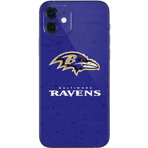NFL Baltimore Ravens Distressed iPhone 12 Mini Skin