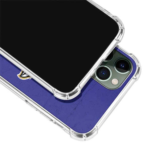 NFL Baltimore Ravens Distressed iPhone 12 Pro Clear Case