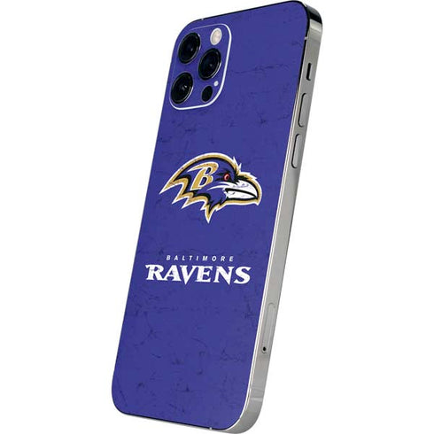 NFL Baltimore Ravens Distressed iPhone 12 Pro Max Skin