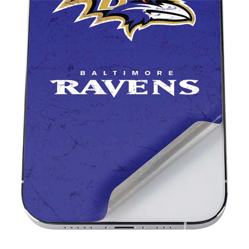 NFL Baltimore Ravens Distressed iPhone 12 Pro Max Skin
