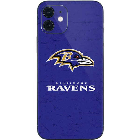 NFL Baltimore Ravens Distressed iPhone 12 Skin