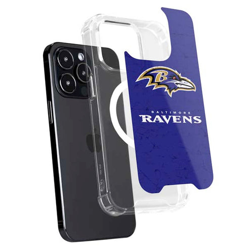 NFL Baltimore Ravens Distressed iPhone 13 Pro Max MagSafe Case