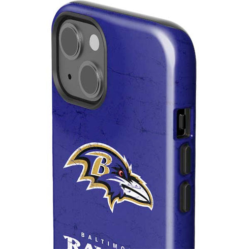 NFL Baltimore Ravens Distressed iPhone 15 Plus Impact Case