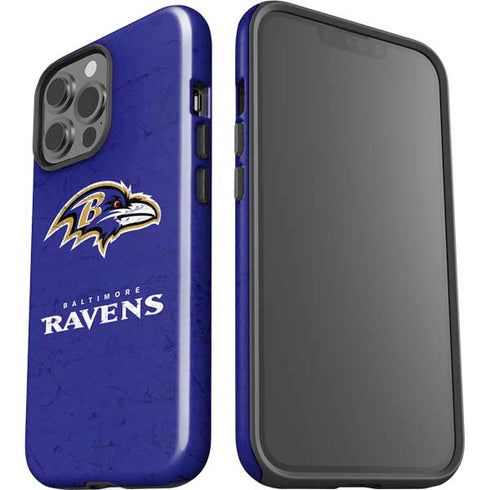 NFL Baltimore Ravens Distressed iPhone 15 Pro Max Impact Case