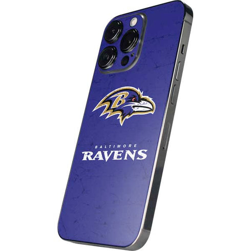 NFL Baltimore Ravens Distressed iPhone 14 Pro Max Skin