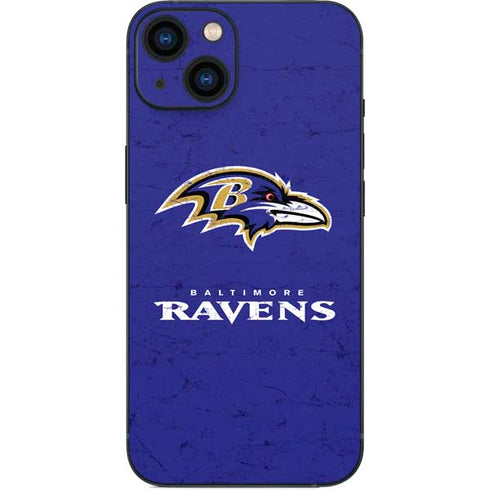 NFL Baltimore Ravens Distressed iPhone 14 Skin