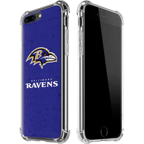 NFL Baltimore Ravens Distressed iPhone 7/8 Plus Clear Case