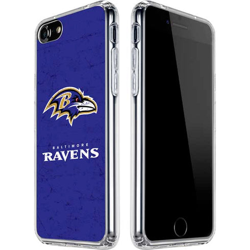 NFL Baltimore Ravens Distressed iPhone SE (2nd & 3rd Gen) Clear Case