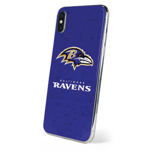NFL Baltimore Ravens Distressed iPhone X Skin