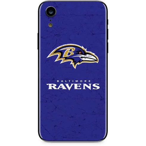 NFL Baltimore Ravens Distressed iPhone XR Skin