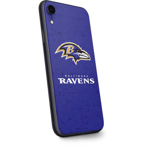 NFL Baltimore Ravens Distressed iPhone XR Skin