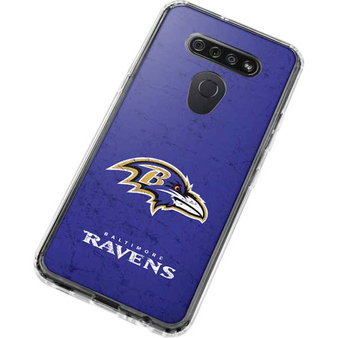 NFL Baltimore Ravens Distressed LG K51/Q51 Clear Case