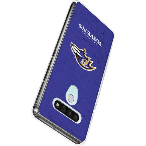NFL Baltimore Ravens Distressed LG Stylo 6 Clear Case